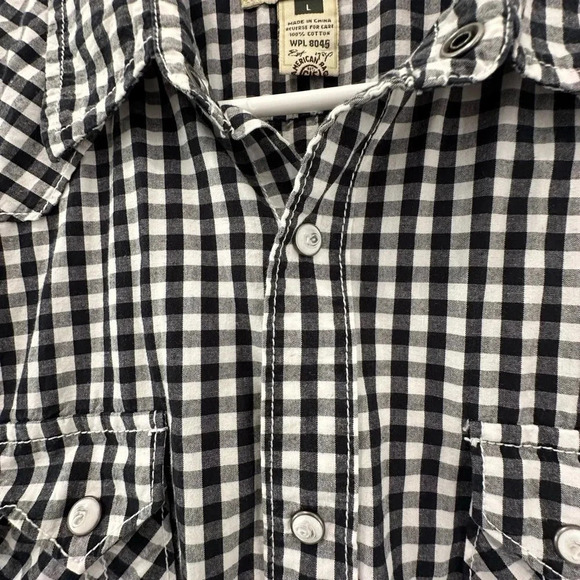 ⛰️ American Rag Western Shirt Snap Closures / Size Lg - Beautiful Shirt ⛰️ - Picture 4 of 9